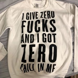 RARE - Ariana Grande Dangerous Woman tour Zero F's Sweatshirt Size Small